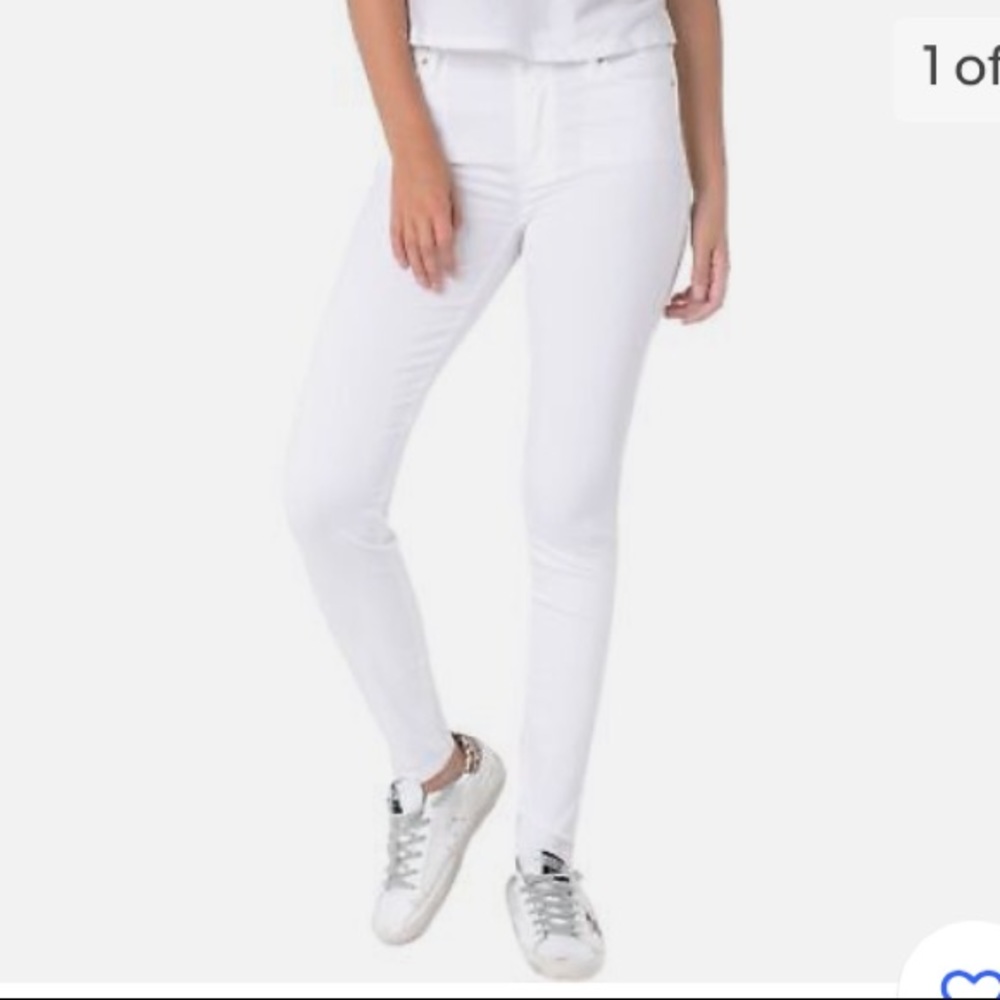 Celebrity Pink Mid-Rise Skinny White Jeans